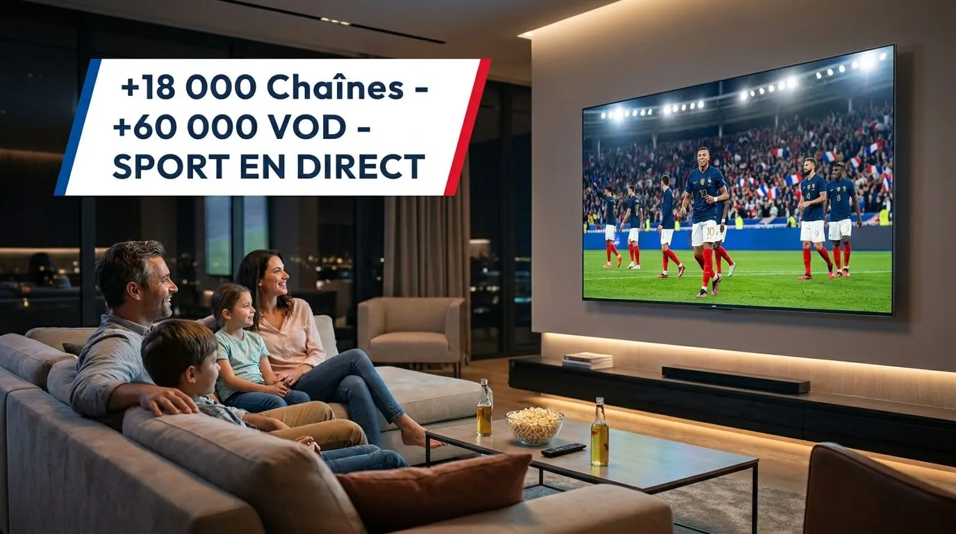 Vaste catalogue de chaînes et VOD sur l'Abonnement atlas pro max